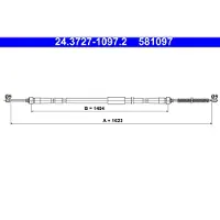 Ate Seilzug, Feststellbremse 24.3727-1097.2 für RENAULT