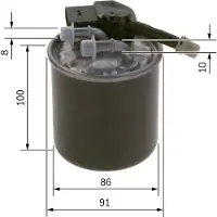 Bosch Kraftstofffilter f026402839 Leitungsfilter 100mm für MERCEDES-BENZ NISSAN