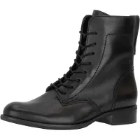 Gabor Schnürstiefelette , Damen, Gr. 39, Textil, schwarz, Kalbsleder, unifarben, Basic, Schuhe Schnürstiefelette, Blockabsatz, Schnürboots mit herausnehmbarer Innensohle