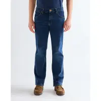 Wrangler Bootcut-Jeans "Jacksville", Herren, Gr. 42, Länge 30, blau (classic_blau), Denim/Jeans, Obermaterial: 99% Baumwolle, 1% Elasthan, bootcut fit lang, Jeans Bootcut-Jeans, Bootcut fit
