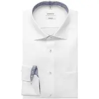 Seidensticker Businesshemd "Schwarze Rose", Herren, Gr. M (40), normale Ärmellängen, weiß, 100% Baumwolle, unifarben, regular fit, 2-Knopf-Manschette, Hemden Businesshemd, Regular 1/1 Kentkragen Uni