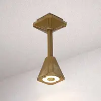 MORETTI Luce LED-Außendeckenleuchte Silva Frame, Höhe 26 cm messing antik Frame, bronze / altmessing, Messing, Landhaus / Rustikal, Deckenlampe