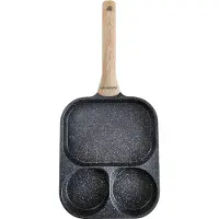 Klausberg 3-in-1 Marmorpfanne für Eier, Pfannkuchen und Crêpes 22x18cm SCHWARZ KB-7827