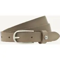Tamaris Ledergürtel "Cassia Silver", Damen, Gr. 105, grau (taupe), Rindsleder, unifarben, Gürtel Ledergürtel, weiches Rindleder mit leichter Narbung, schmal