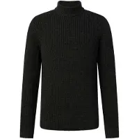 JOOP! JEANS Herren Strickpullover - Orlissor, Grobstrick, Stehkragen, Baumwoll-Woll-Mix Dunkelgrün / 2XL