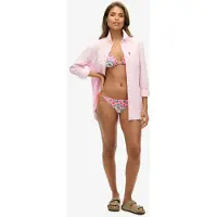Superdry für Damen. W3010404A Rosa Bikiniunterteil mit seitlichen Bändern (XS), Strandbekleidung, Recyceltes Polyester, Nachhaltig