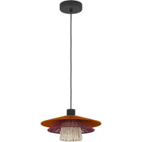 Eglo Hängeleuchte PIGNONA, rot/orange/weiß, Ø 32 cm, Textil