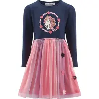 Happy girls Jerseykleid Baumwollmischung, Blütenapplikationen