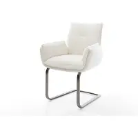 DELIFE Freischwinger Nela-Flex Bouclé Soft Beige Freischwinger flach Graphit
