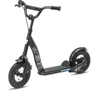 Bikestar Tretroller Kinderroller ab 4 - 5 Jahre | 10 Zoll Classic Edition | Schwarz (matt)