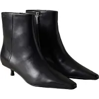 Calvin Klein Stiefelette "KITTEN HEEL ANKLE BOOT LTH" Abend-Stiefelette, Festtagsschuh in spitzer Form