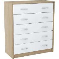 Bestseller Schubladenschrank IBOJA – Eiche Sonoma / weiß