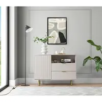 EURO-MOEBEL NOBIA KOMMODE K1D2SZ Schränk, Mehrzweckschrank Sideboard (Kaschmir)