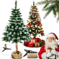 Heckermann Künstlicher Weihnachtsbaum 180 cm, beschneite, dichte Kiefer auf Stamm mit