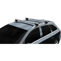 Menabo Lince Silver | Dachträger BMW - Serie 3 (F31) Touring 2012-2015 - Aluminium - Länge 120 cm - Tragkraft 90 kg - 2er-Pack