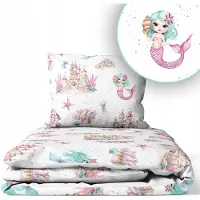 ANKRAS Kinder Bettwäsche Set Meerjungfrauen 120x160cm