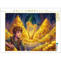 CALVENDO Puzzle , "Die magische goldene Harfe" | 1000 Teile, fertige Größe: 64 x 48 cm | Ein hochwertiges Puzzle mit einem schönen Motiv für stundenlangen Puzzlespaß