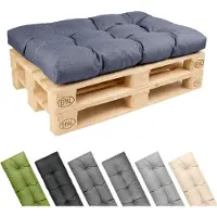 Garronda 120x80 cm Palettenkissen 12 cm wasserabweisend UV- & Wasserfest Palettensofa GD-0252 Marineblau