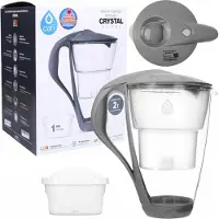 Dafi Crystal Filterkanne 2L Glas mit LED-Anzeige und Unimax-Filter