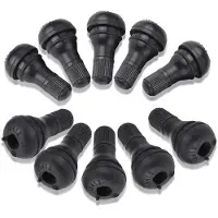 OEM Autoventilset 10er Set mit Gummi Ventildoppen - Breit einsetzbar für Autos und Fahrräder - Hochwertig - Reifenventil