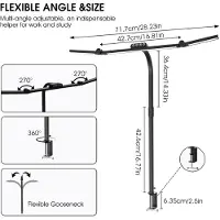 StarTech.com LED-Schreibtischlampe - Schwanenhals-Modell - 3 Leuchtköpfe - 24 W - 5 Farbtemperaturen - 5 Helligkeitsstufen - Memory-Funktion - 45°-Neigungsdesign