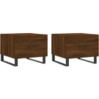 vidaXL Couchtische 2 Stk. Braun Eichen-Optik 50x50x40 cm Holzwerkstoff