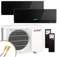 Mitsubishi Multisplit Klimaanlage | MSZ-EF | 2x2,5 kW | Black | Quick-Connect