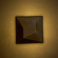 MORETTI Luce Außenwandleuchte Aura Edge, bronze / altmessing, Messing, Landhaus / Rustikal, Wandleuchte außen