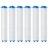 Sonstiges Filter für Duschkopf 6 Stück 10,5 x 2cm PP Baumwolle Chlorentfernung