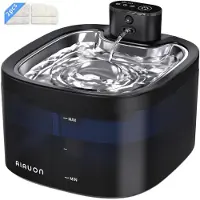 Sonstiges Katzenbrunnen kabellos 3,5L mit Sensor- und Zeitmodus, Edelstahl, 2 Filter