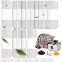 Sonstiges Katzenbrunnen Filter 15er Pack + 15 Schwämme für FEELNEEDY FN-W17 3,2L Edelstahl Trinkbrunnen mit Aktivkohle & Ionenaustauscherharz