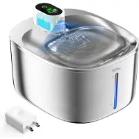 Sonstiges Katzenbrunnen Edelstahl Kabellos 4.1L mit Sensor 3 Modi 4000mAh Weiß