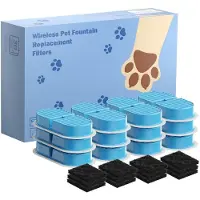 Sonstiges Katzenbrunnen Filter 24er Set 12 Aktivkohlefilter + 12 Schaumstofffilter für 3,2L Trinkbrunnen