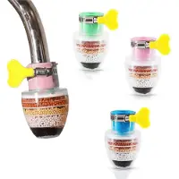 Sonstiges Wasserhahnfilter Aktivkohle 3 Stück für Trinkwasser, 6-Schicht Filtration, für runde Ausläufe 16-32 mm