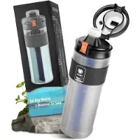 Sonstiges Wasserfilterflasche 650 ml mit entnehmbarem Filter für Outdoor, Camping, Reisen