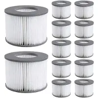 Sonstiges Ersatz-Filterkartuschen für MSPA Whirlpools ab 2020 | 12 Stück | Wasserfilter für aufblasbare Pools & Hot Tubs