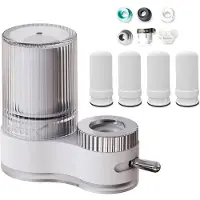Sonstiges Wasserfilter für Waschbecken, 7-lagiger Verbundfilter, Wasserhahn Reiniger, Weiß, 4 Filter