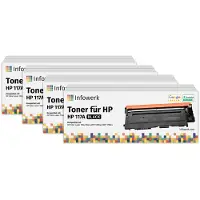 Infowerk Toner für HP 117A Multipack, Kompatibel mit HP ColorLaser 150, MFP-178, u.v.m., 4 Stück