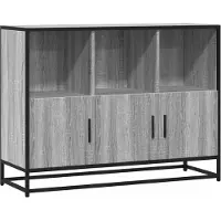 vidaXL Sideboard Grau Sonoma 100x35x76 cm Holzwerkstoff