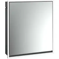 Emco loft Lichtspiegelschrank, 600mm, Unterputzmodell, schwarz/spiegel, 979813303