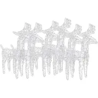 vidaXL LED-Rentiere 6 Stk. Mehrfarbig 240 LEDs Acryl