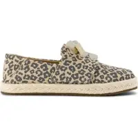 Toms Carolina Lace UP oatmeal small leopard spots 33.0