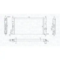 MAGNETI MARELLI Kühler, Motorkühlung 350213190400 für OPEL VAUXHALL
