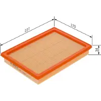 Bosch Luftfilter f026400222 Filtereinsatz 34mm für SUBARU NISSAN HONDA RENAULT