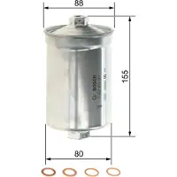 Bosch Kraftstofffilter 0450905601 Leitungsfilter 155mm für PEUGEOT VOLVO SAAB GMC VW LANCIA TALBOT AUDI MITSUBISHI OPEL ROLLS-ROYCE