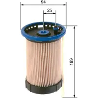 Bosch Kraftstofffilter F 026 402 254 Filtereinsatz 169mm für FORD CUPRA