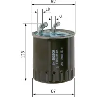 Bosch Kraftstofffilter f026402065 Leitungsfilter 125mm für MERCEDES-BENZ