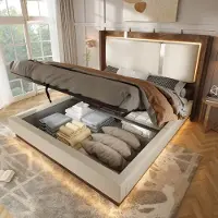 Merax Kinderbett 140x200cm mit Schublade und Klapptisch verstellbar bis 45°, Holzbett mit Stauraum und Kopfteil Regal, Jugendbett mit Lattenrost, Natur