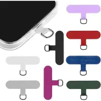 OEM 8-tegels Phone Lanyard Patch - Universelle Mobilfunkfunktion - Gewebte Canvas Patch Pad Sticker - Anti-verlust Bevestigung - Hängender Metallring Ersatz für Smartphone - Mobilfunk-Sicherheit