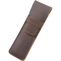 OEM Lernpennenzwinger - Etui für Stifte - Büroorganisation - Flip-Überdeckung - 16,5 x 5 cm - Braun